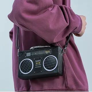 SUNMAN Radio Top Handle Box Crossbody Bag  - Accessories