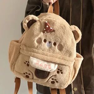 Bolso Bear Fleece Backpack Khaki - One Size  - Accessories