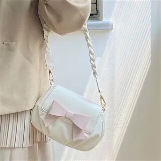 Mirandopa Bow Flap Shoulder Bag White - One Size  - Accessories