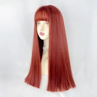 Jellyfish Long Full Wig - Straight Red - One Size  - Accessories