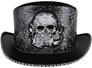 lord PERDIDO Skull Embroidery Bowler Hat Black - One Size  - Mens