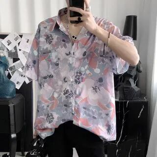 Mister Fude Short-Sleeve Printed Shirt  - Mens