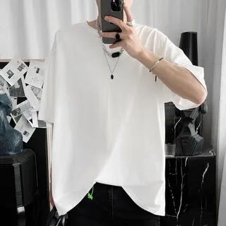 Mister Fude Short-Sleeve Plain T-Shirt  - Mens