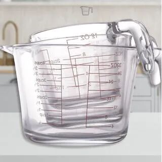 Oudine Glass Measuring Cup (various designs)  - Womens