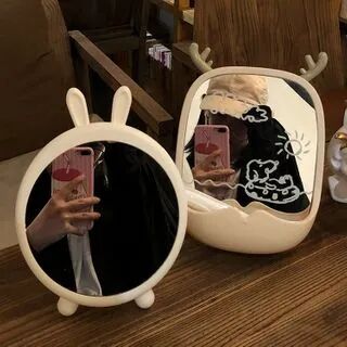 Michu Animal Ear / Horn Desktop Mirror  - Womens