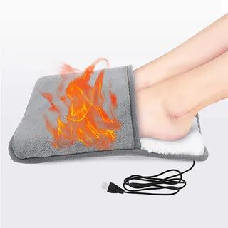 HOMTEC USB Electric Chenille Foot Warmer Gray - One Size  - Womens