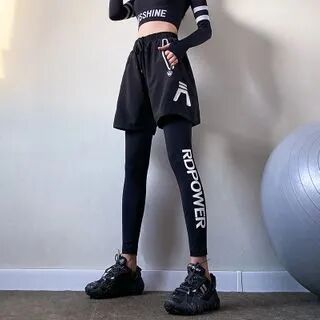 Cara Cloud Lettering Inset Leggings Sports Shorts  - Womens