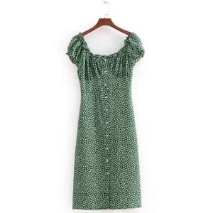 Moidem Short-Sleeve Floral Print Mini A-Line Dress  - Womens