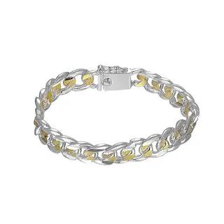 BELEC Fashion Geometric Two-Tone Side Bracelet Silver - One Size  - Accessories