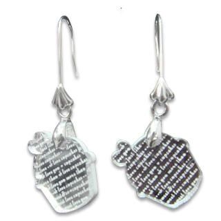 Sweet & Co. I Love Cupcakes Mirror Silver Charm Earrings  - Accessories