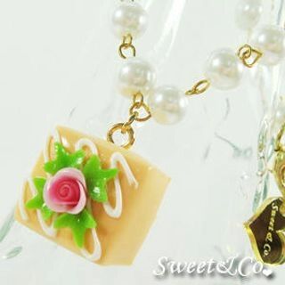 Sweet & Co. Sweet Orange Rose Chocolate Pearl Necklace  - Accessories