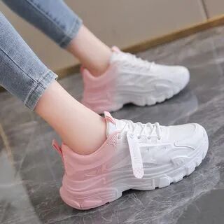 Shoes Galore Gradient Lace-Up Platform Sneakers  - Footware