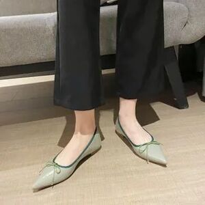Anran Pointed Bow Flats  - Footware