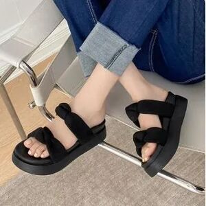 Anran Platform Knot Sandals  - Footware