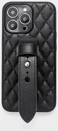 Huvil Genuine Leather Argyle Strap Phone Case - iPhone X / XS / XR / XS Max / 11 / 11 Pro / 11 Pro Max / 12 mini / 12 / 12 Pro / 12 Pro Max / 13 mini / 13 / 13 Pro / 13 Pro Max  - Womens