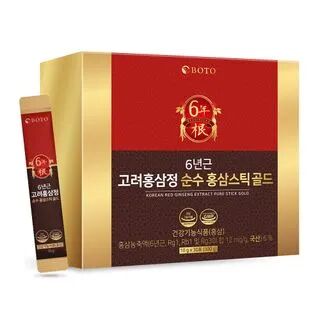BOTO Korean Red Ginseng Extract Pure Stick Gold 10g x 30 sticks  - Womens
