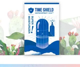 BRIDGE 24/7 - Time Shield Cactus Extract Hydra Soothing Facial Mask Standard Size 12 pcs  - Cosmetics