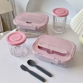 Nicstak Glass Lunch Box / Food Container (various designs)  - Womens