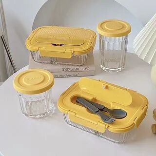 Nicstak Glass Lunch Box / Food Container (various designs)  - Womens