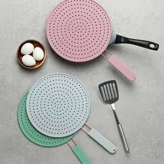 iswas Frying Pan Silicone Lid (28cm) (28cm) Mint Green - One Size  - Womens