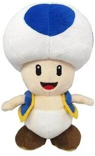 San-ei Boeki Super Mario Plush Toy S (Blue Toad) One Size  - Womens