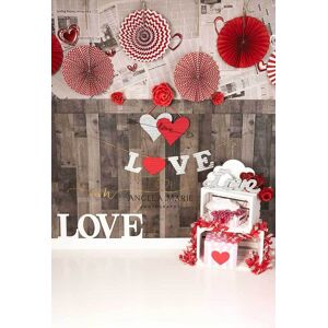 Kate Valentine's Day Love Decorations Backdrop Designed by Angela Marie Photography, 5x7ft(1.5x2.2m)