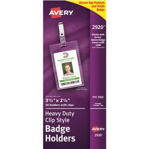 Avery Wholesale Name Tags & Badges: Discounts on Avery Heavy Duty Secure Top Badge Holders AVE2920