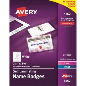 Avery Wholesale Name Tags & Badges: Discounts on Avery 5362 Laser/Inkjet Badge Insert AVE5362