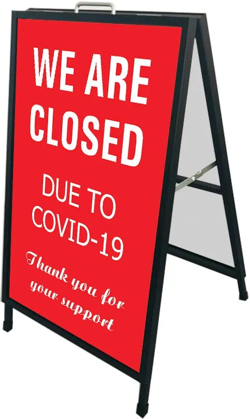 Bannerbuzz We are Closed due to Covid-19 Metal Frames