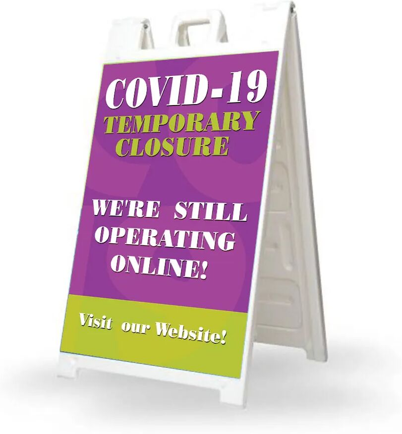 Bannerbuzz Covid-19 Temporary Closure Signicade White