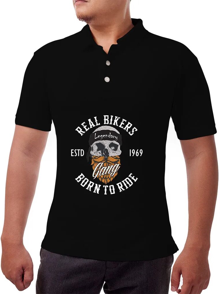 Bannerbuzz Custom Black Polo Shirt - Printed