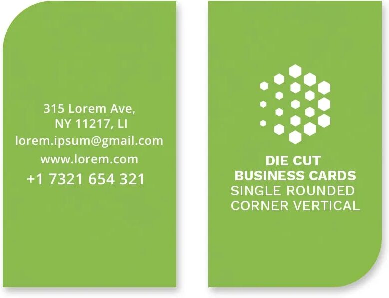 Bannerbuzz Die-Cut Business Cards - Vertical