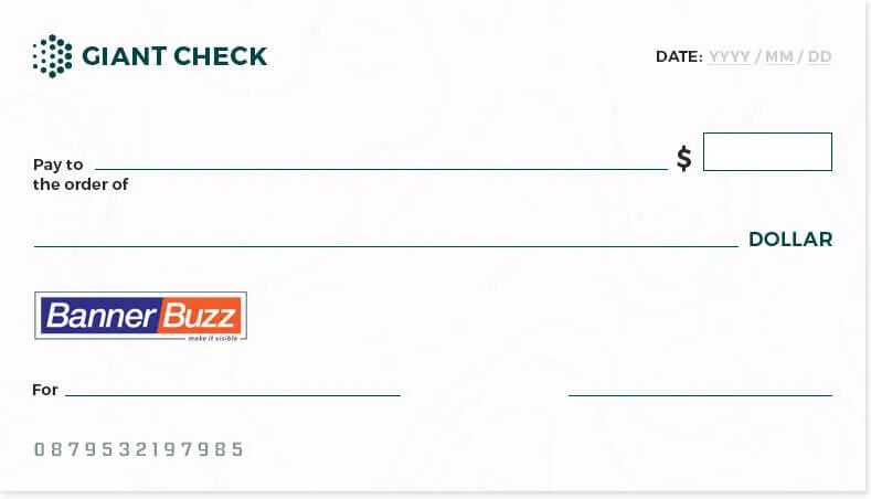 Bannerbuzz Giant Checks