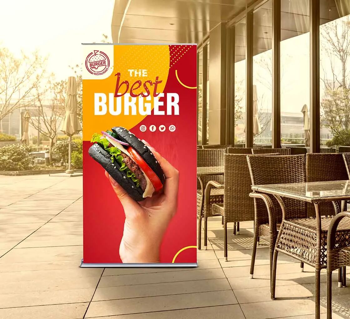 Bannerbuzz Silverstep 36'' Retractable Banner Stand