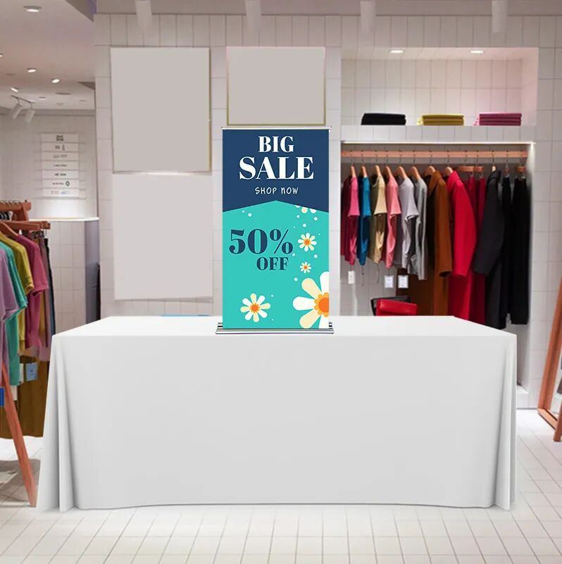 Bannerbuzz Silverstep Tabletop 24'' Retractable Banner Stand