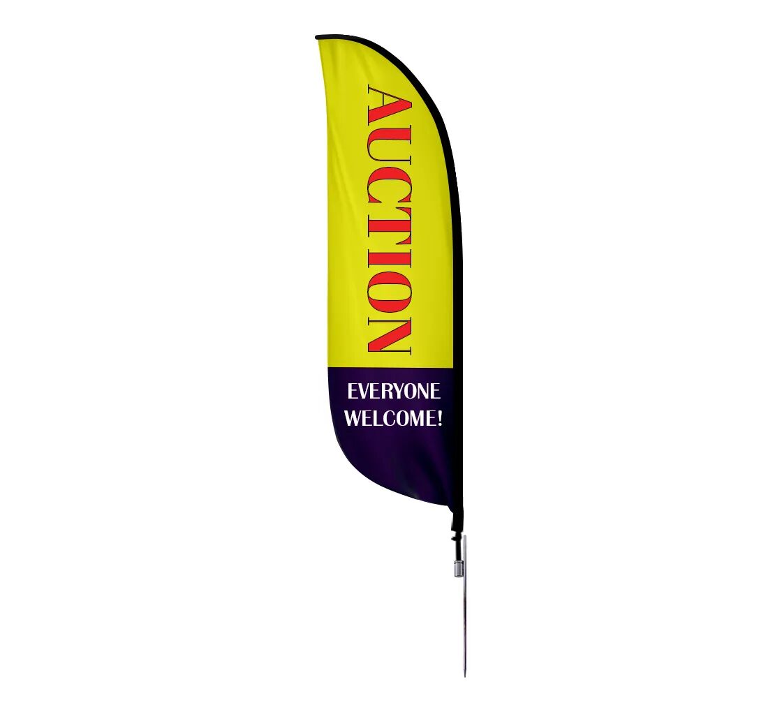 Bannerbuzz Pre-Printed Auction Feather Flag