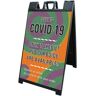 Bannerbuzz Due to Covid-19 Take Out Curbside Available Signicade Black