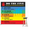 Bannerbuzz Do the Five To Stop Spread Coronavirus Straight Pillow Case Backdrop