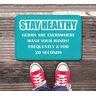 Bannerbuzz Stay Healthy Germs Everywhere Wash your Hands Indoor Floor Mats