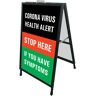 Bannerbuzz Coronavirus Stop Here if you have Symptoms Metal Frames