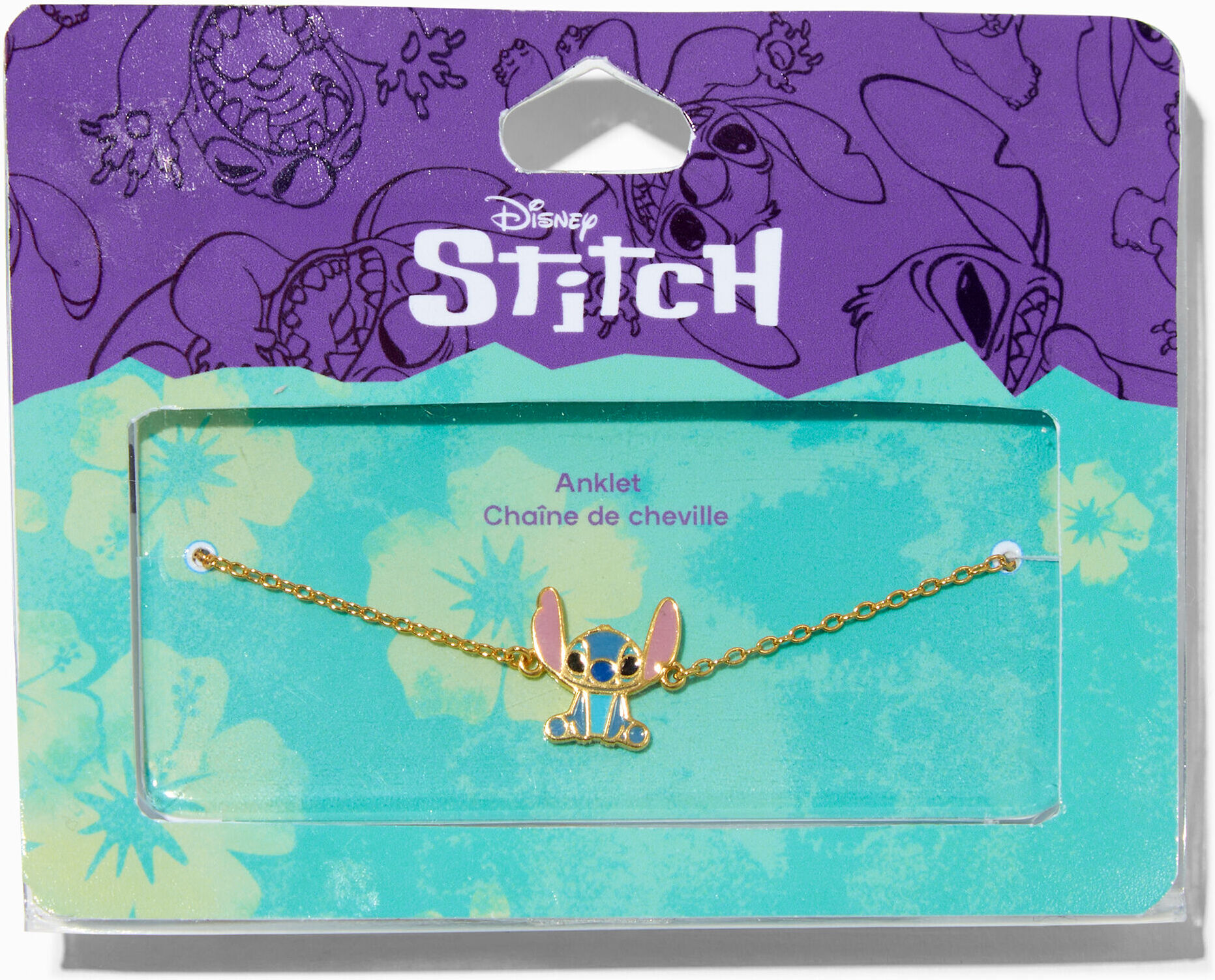 Claire's Disney Stitch Gold-tone Sterling Silver Anklet