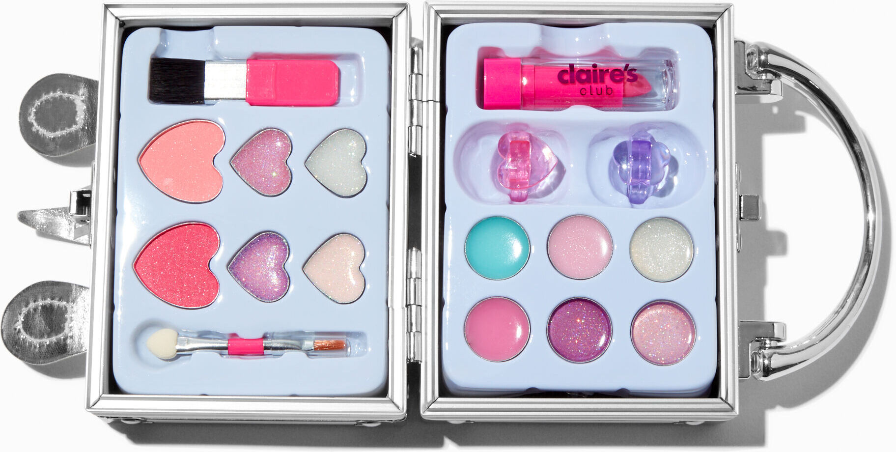 Claire's Club Tiny Travel Unicorn Glitter Lock Box Makeup Set