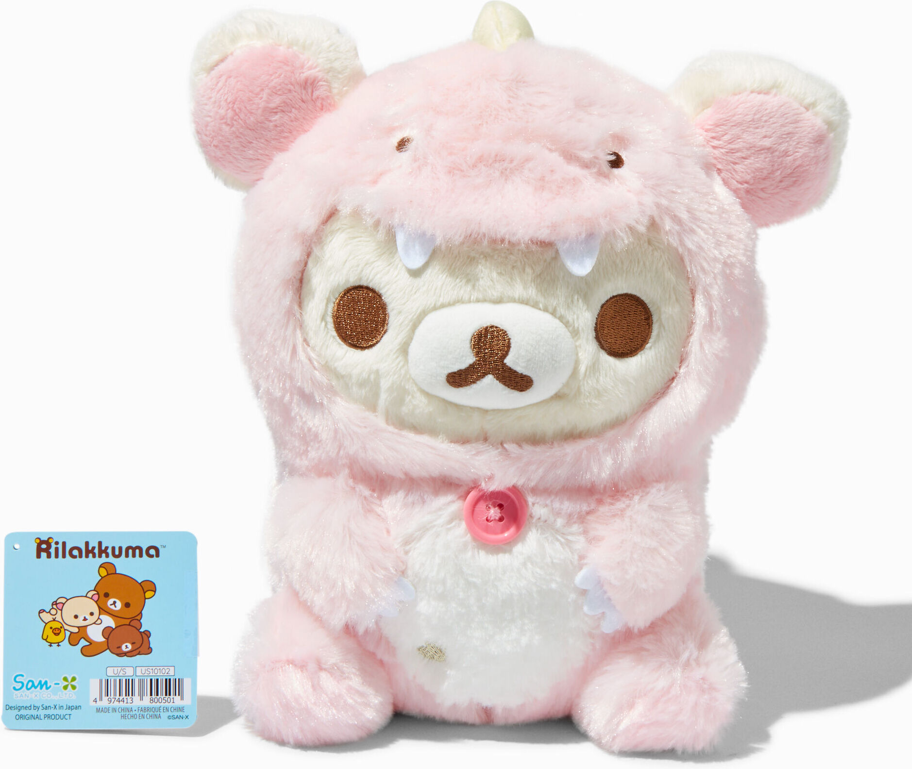 Claire's Rilakkuma™ 10'' Pink Dino Plush Toy