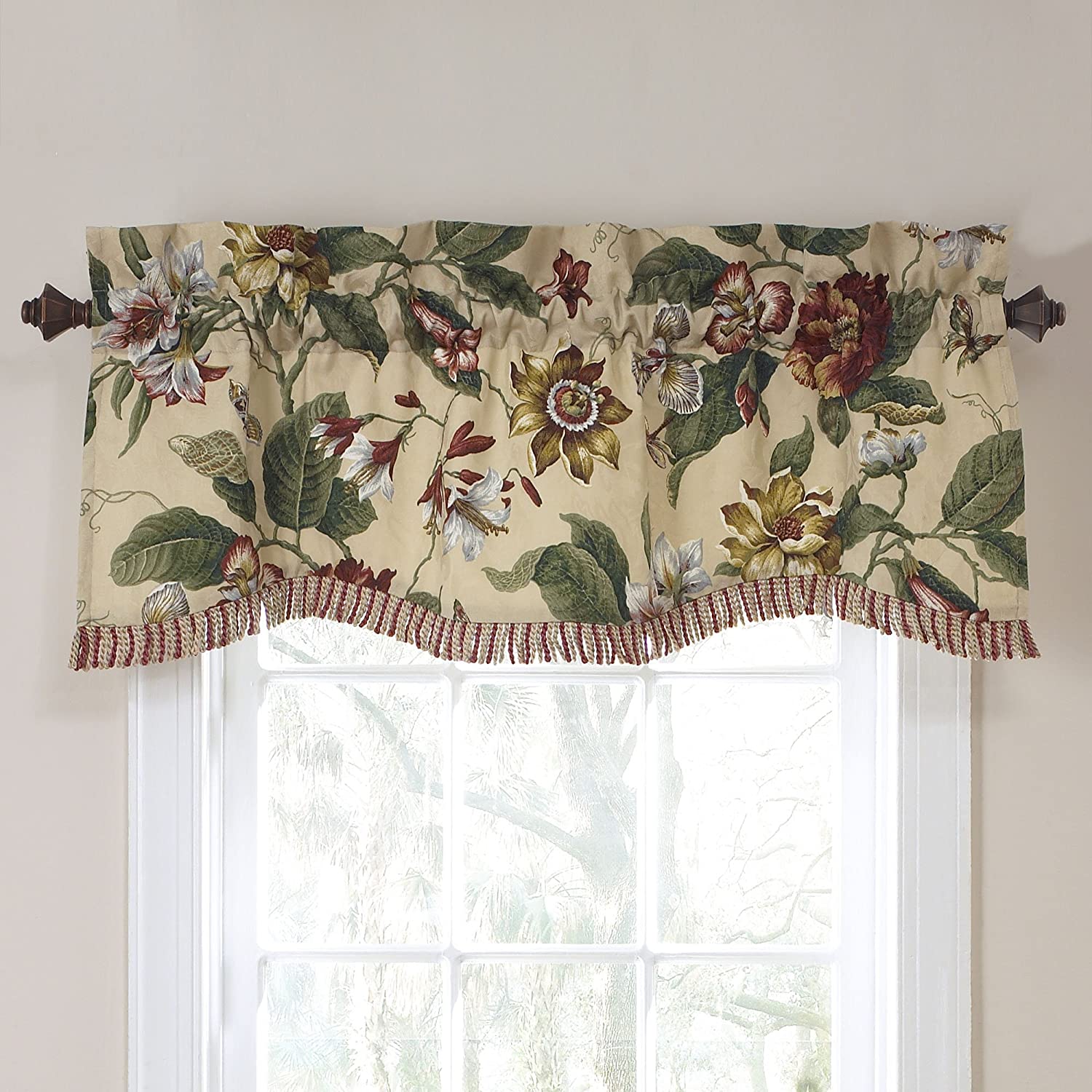 Laurel Springs by Waverly Valance Curtain in Parchment 50 x 15
