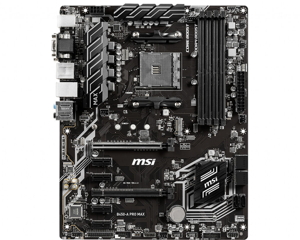 MSI Pro Max AMD B450-A AM4 ATX DDR4-SDRAM Motherboard