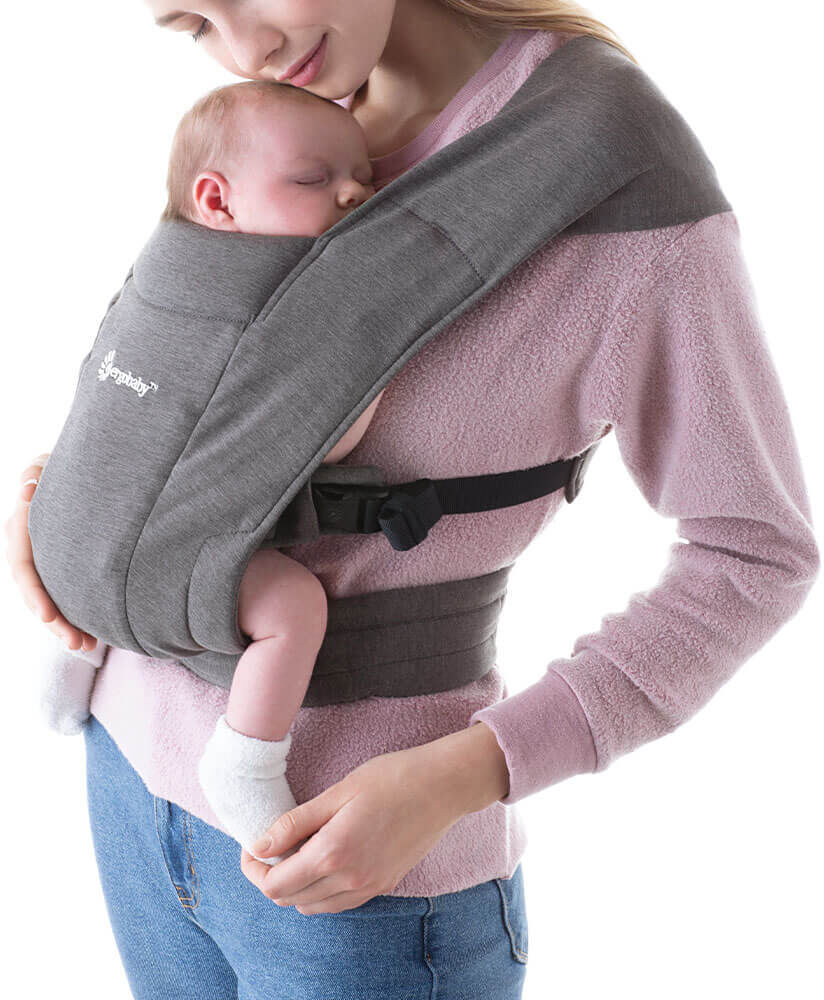 Ergobaby Embrace Newborn Carrier – Soft Knit: Heather Grey