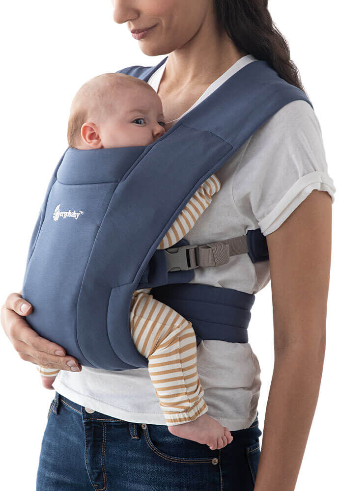 Ergobaby Embrace Newborn Carrier – Soft Knit: Soft Navy