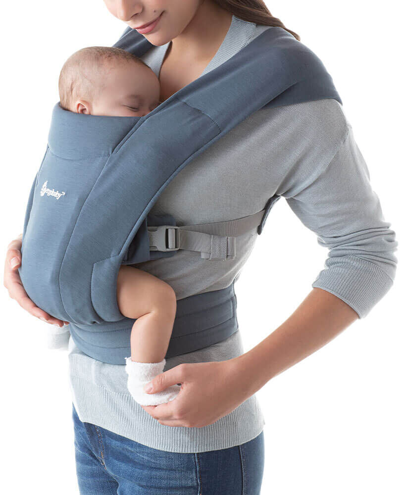 Ergobaby Embrace Newborn Carrier – Soft Knit: Oxford Blue