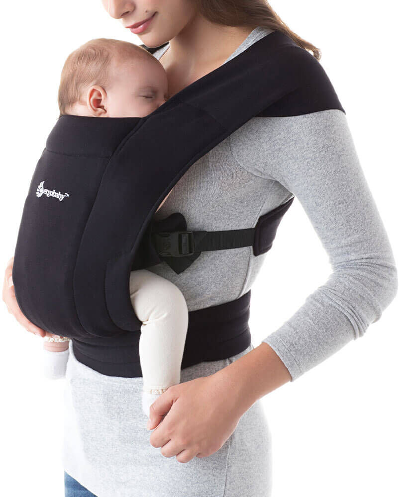 Ergobaby Embrace Newborn Carrier – Soft Knit: Pure Black