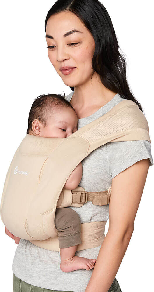 Ergobaby Embrace Newborn Carrier – Soft Air Mesh: Cream